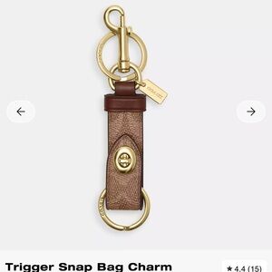 Coach Leather and Gold Bag Charm